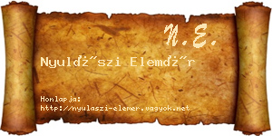 Nyulászi Elemér névjegykártya